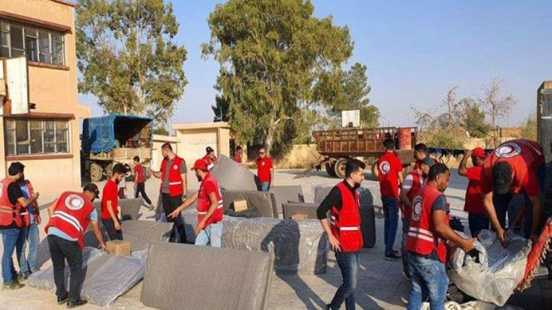 جهود إغاثية لمساعدة الأهالي المهجرين من مناطق الشمال السوري