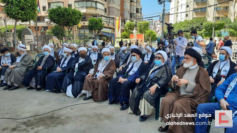 وقفة تضامنيّة علمائيّة في حي ماضي نصرة للقدس والشعب الفلسطيني