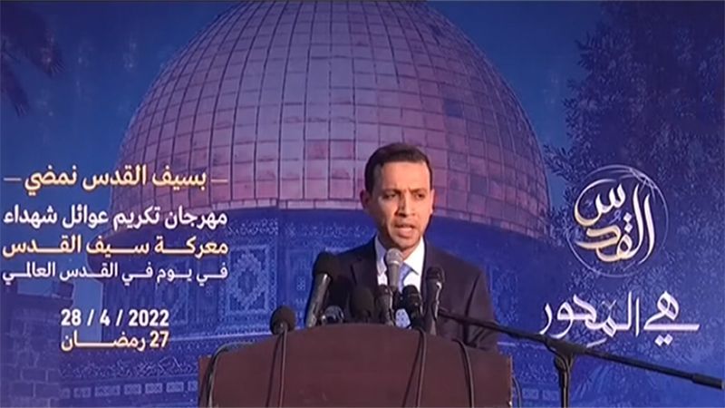 &quot;بسيف القدس نمضي&quot;: مهرجان مركزي في غزة.. اللواء سلامي: أرضيّة سقوط الكيان متوفّرة&nbsp;