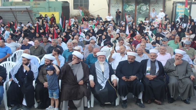 مهرجان جماهيري لـ &quot;لجان العمل في المخيمات الفلسطينية&quot;.. الطوفان سيجرف الكيان الصهيوني وأدواته