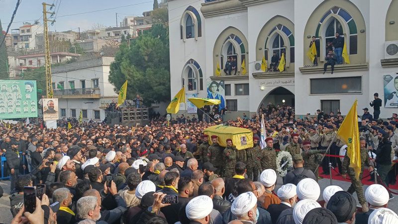 بموكب مهيب.. حزب الله شيّع الشهيد القائد وسام طويل (الحاج جواد) في خربة سلم