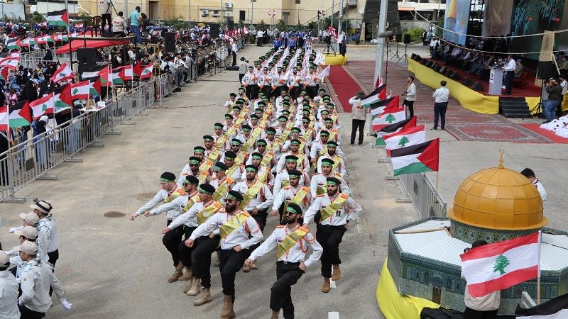 بالصور| إحياء ليوم القدس.. عرض لكشافة الإمام المهدي في الضاحية الجنوبية