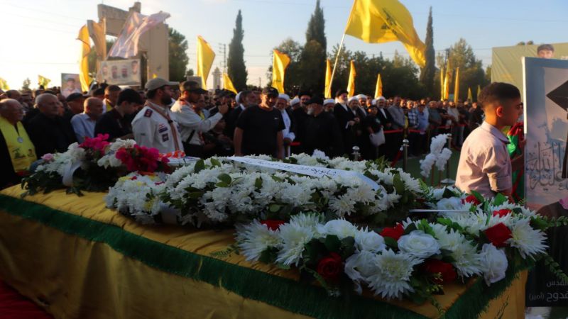 بالصور: حزب الله يشيّع الشّهيد على طريق القدس محمد قدوح في الغندورية