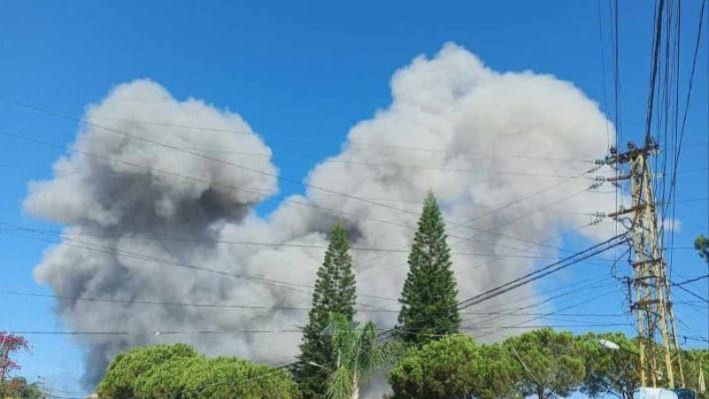 لبنان| غارة صهيونية استهدفت بلدة البيسرية جنوب لبنان 