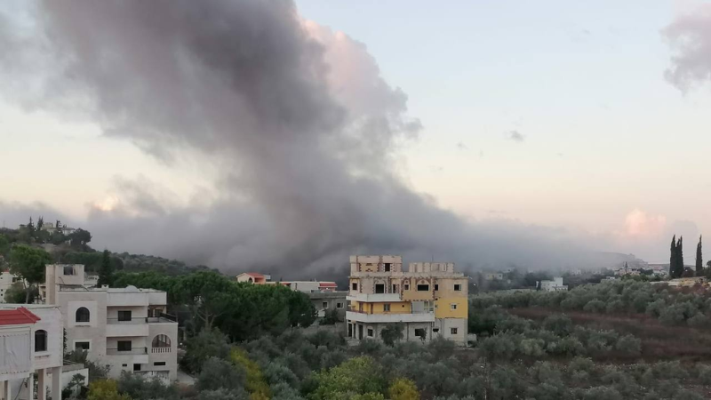 لبنان| غارة صهيونية تستهدف بلدة النجارية جنوب لبنان