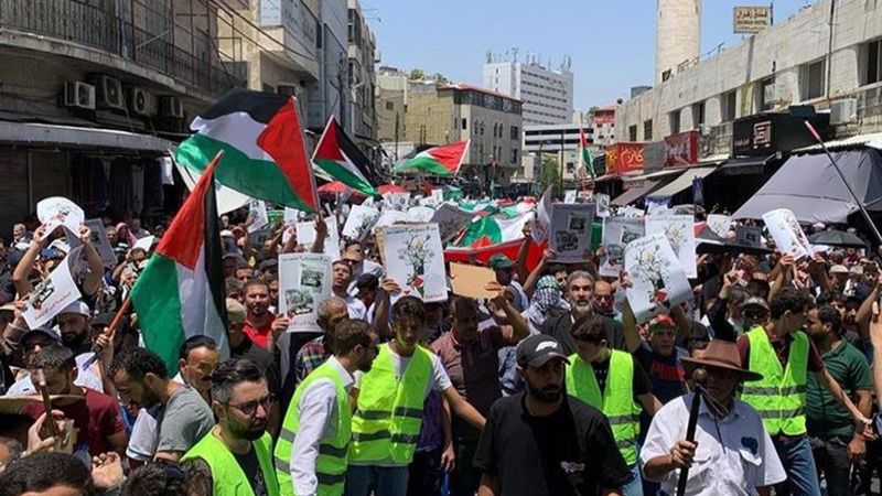 &nbsp;الآلاف في الأردن والمغرب يتظاهرون تضامنًا مع لبنان وفلسطين&nbsp;