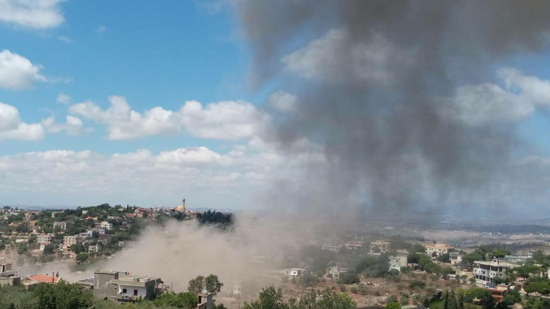 لبنان| غارة صهيونية استهدفت حي البيدر في ميفدون