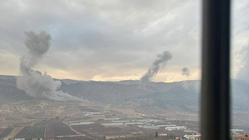 لبنان| غارات جوية صهيونية استهدفت 3 مواقع في جرود قوسايا في البقاع