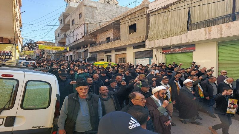 بالصور| تشييع الشهيد عباس محمد الموسوي في بلدة النبي شيث