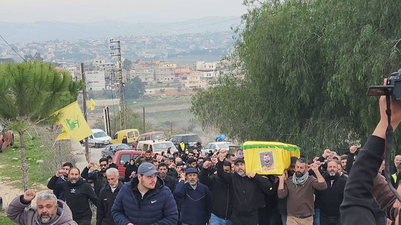 حزب الله وجماهير المقاومة يشيّعون الشهيد حسين زين الدين في صفد البطيخ